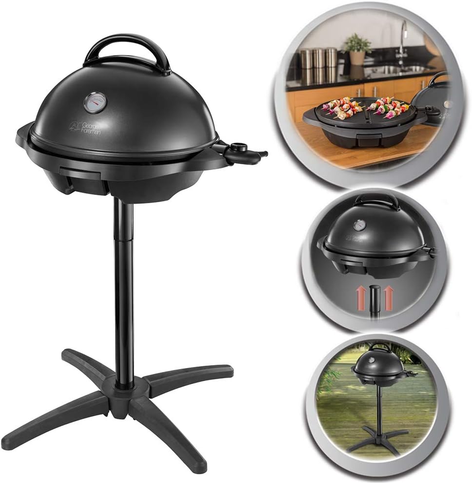bleujardin - Barbecue 2 en 1 - 44,5cm - Électrique, grill avec bac à graisse, 2400W, 22460-56