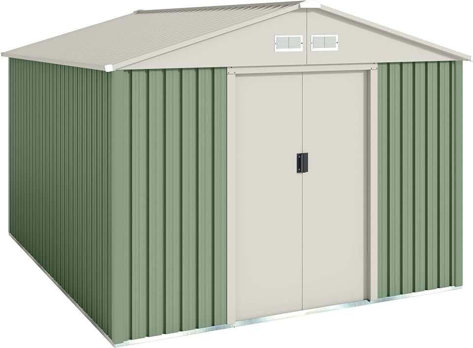 bleujardin Abri de Jardin en métal 7.86 m2 - Garantie 10 Ans - 261x301x198cm