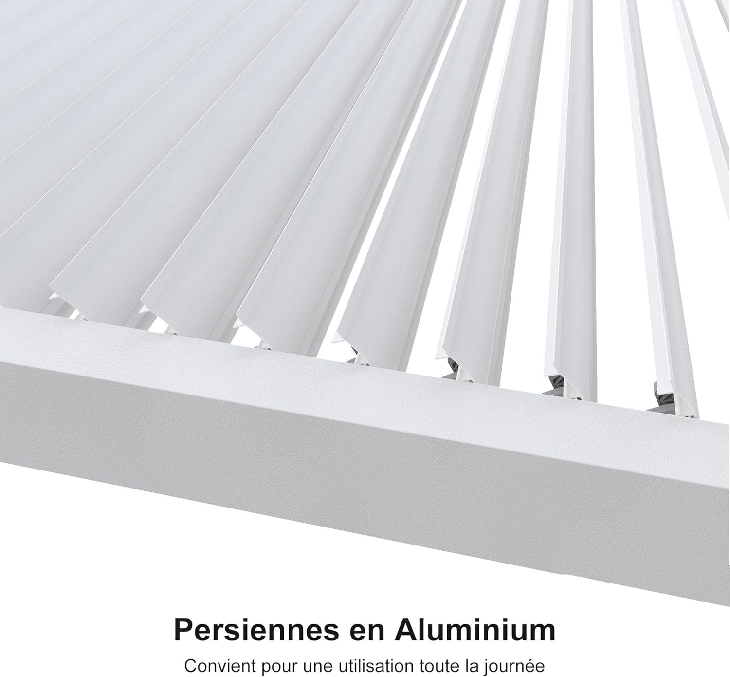 bleujardin - Pergola Bioclimatique, 4,8x3,68m, aluminium, lames orientables