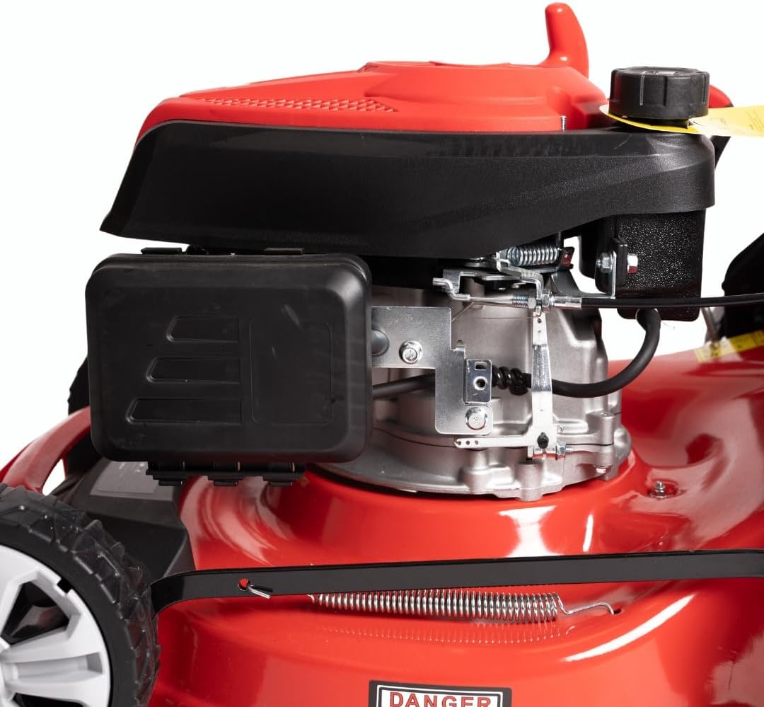 bleujardin Tondeuse à gazon à explosion automotrice 4in1-4 CV, Tondeuse à gazon thermique autoportée - Moteur 170cc 4 temps avec autotraction - Largeur de coupe 51 cm - Mulching - Panier de collecte 60L