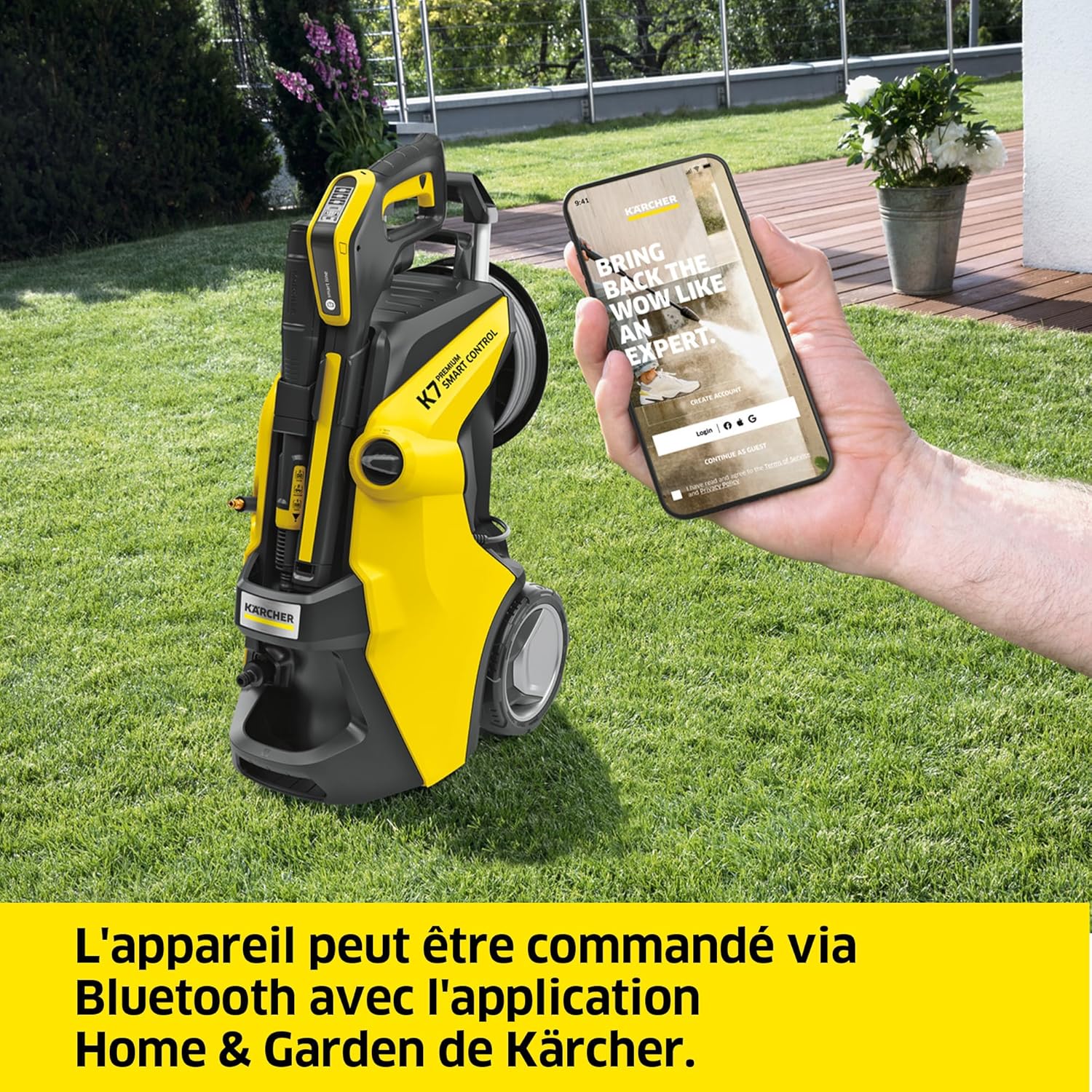 bleujardin - K 7 Premium Smart Control - 17,7 kg - 180 bar, 600 l/h, lance multi-jets, Rotabuse