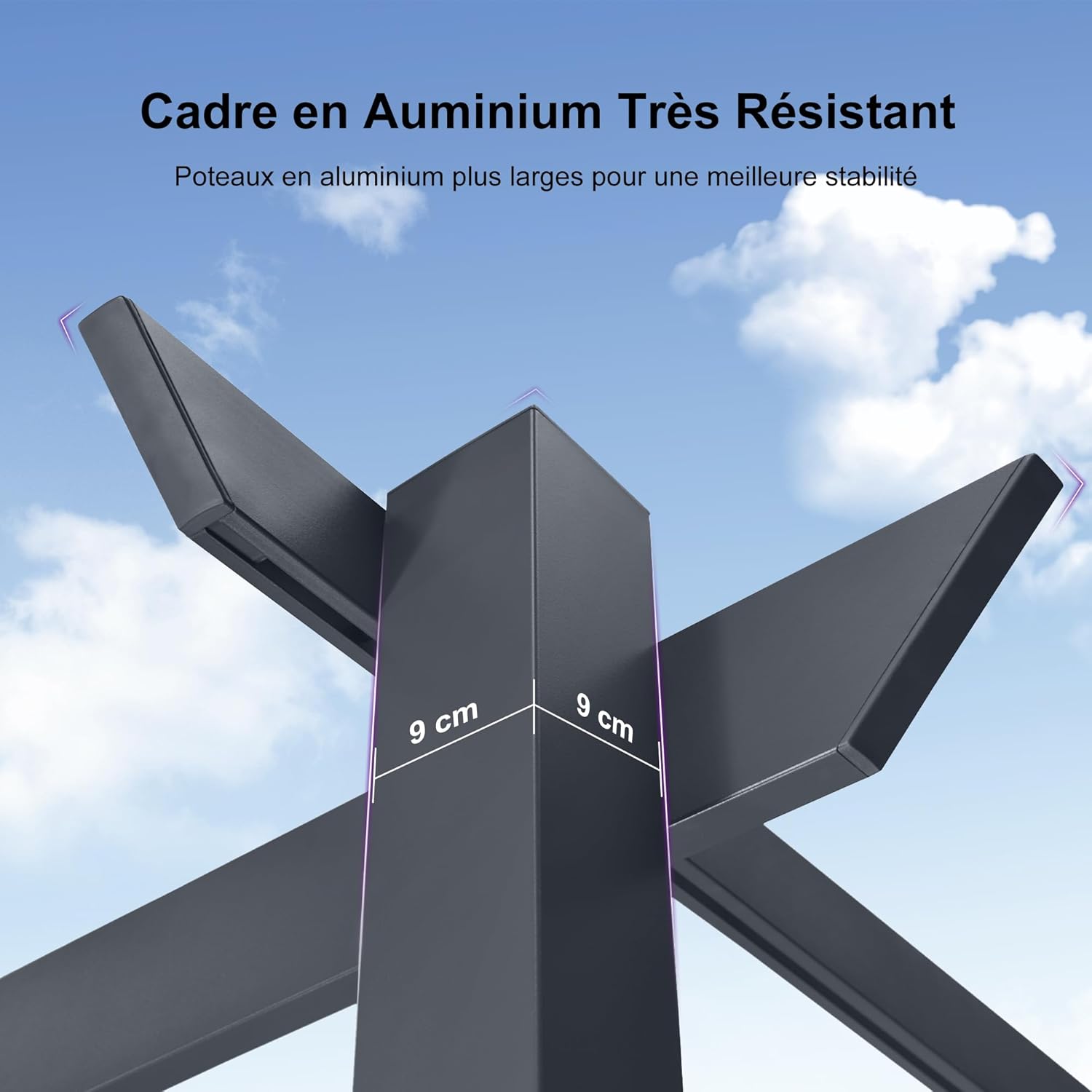 bleujardin - Pergola aluminium série - 4x3m - toit rétractable, imperméable, gris