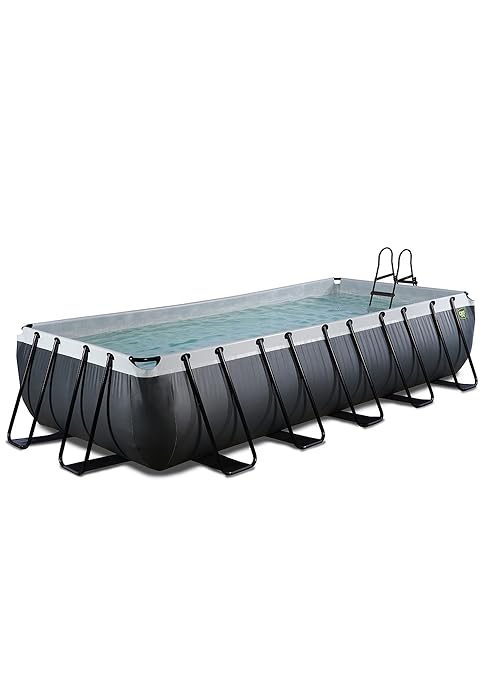 bleujardin Piscine Black Leather Rectangulaire