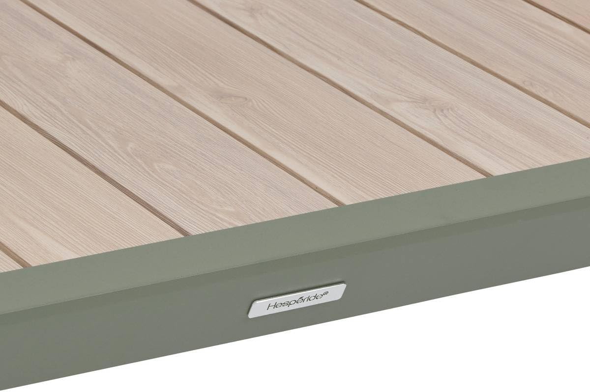 bleujardin - Table Evasion 6 places - 180x90 cm - alu beige lin/laurier