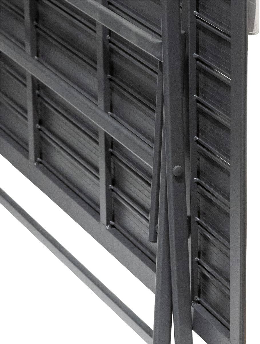 bleujardin - Azua table de jardin pliante 6 places, aluminium gris