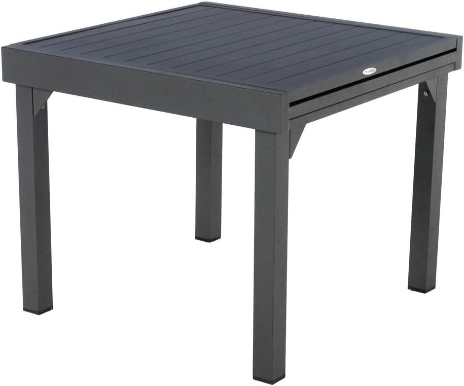 bleujardin - Piazza extensible - 180/240x90 cm - alu gris, 8 places