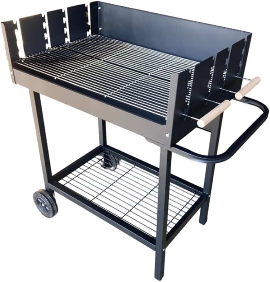 bleujardin - Serena - XXL - Barbecue charbon acier, grille réglable