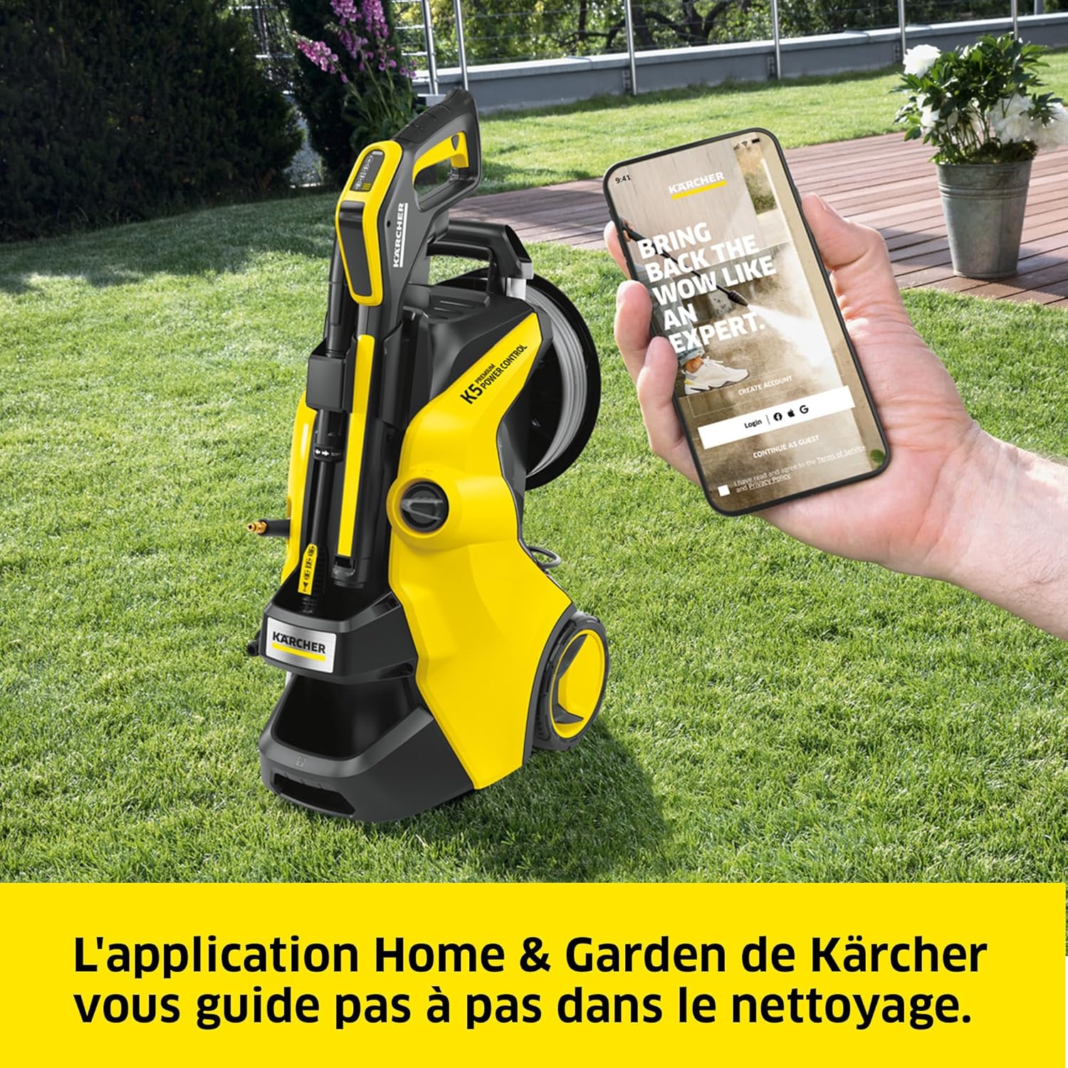 bleujardin - K 5 Premium - 12,5 kg - 145 bar, 500l/h, 40m²/h, accessoires