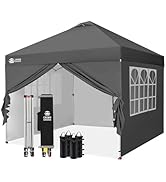 bleujardin Tonnelle Pliante 3x3, Tente Pliable Imperméable avec Parois Anti UV, Pavillon Extéri...