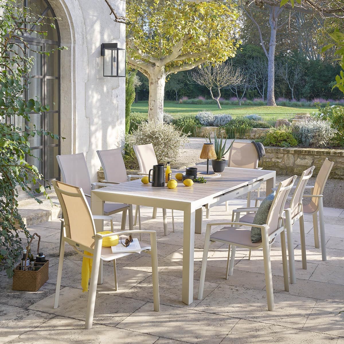 bleujardin - Evasion - 8 places extensible - aluminium effet bois