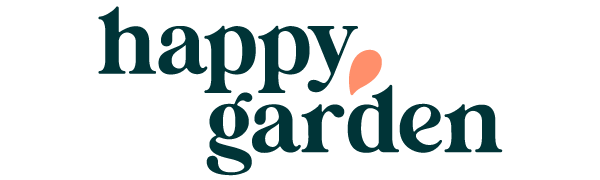 Logo bleujardin couleur vert dense sur fond blanc avec une goutte orange