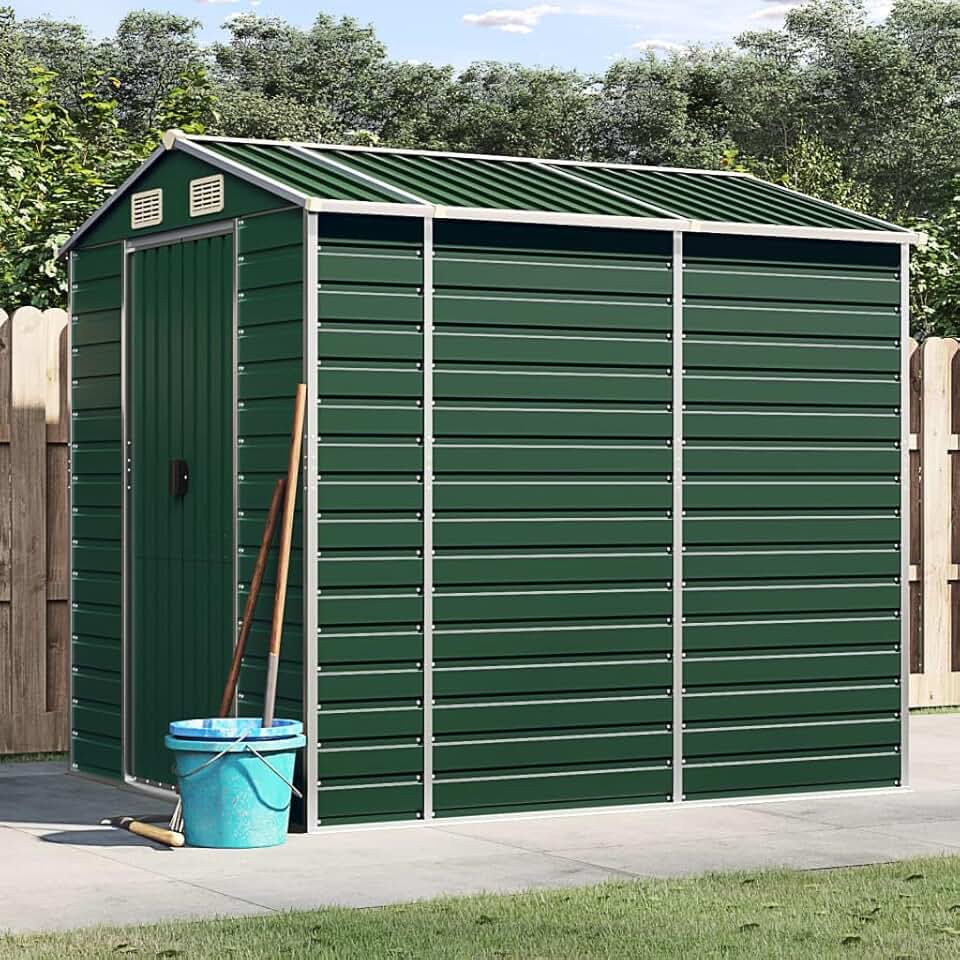 Abri de jardin - acier galvanisé - 191x215x198 cm - rangement outils bleujardin