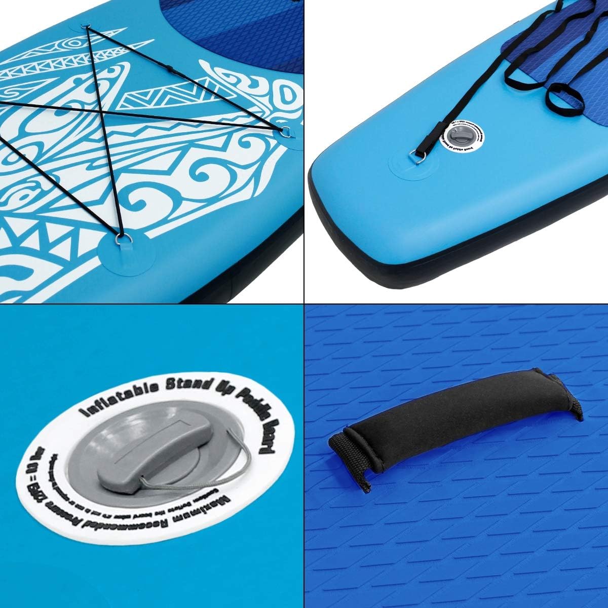 bleujardin - Stand Up Paddle gonflable - 305/308/320/380 cm - PVC, 120/150 kg, 10/15 cm