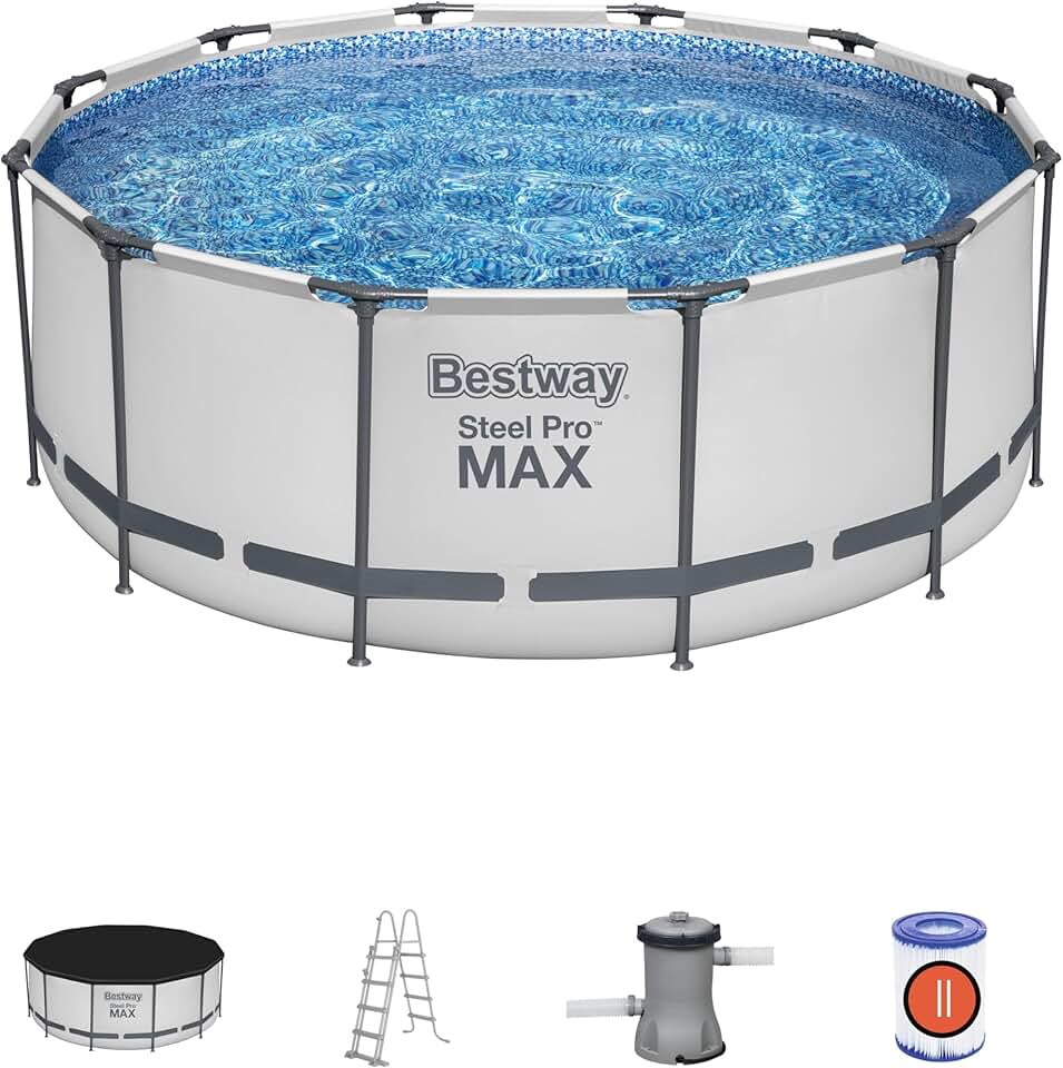 bleujardin Steel Pro Max 12' x 48"/3.66m x 1.22m Pool Set