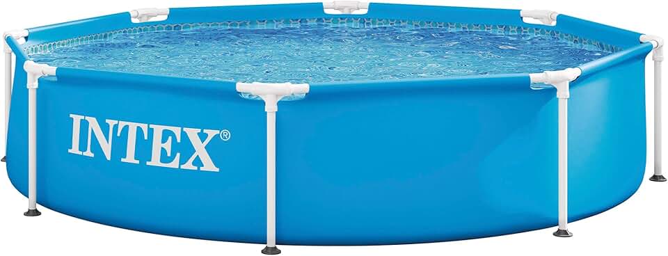 bleujardin - Piscine Metal Frame ronde tubulaire - 2,44x0,51m - robuste, montage rapide