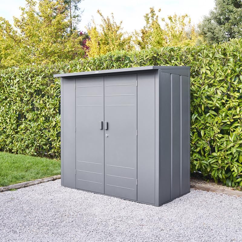 bleujardin - Abri de Jardin Forgia 2,2m² - acier graphite robuste