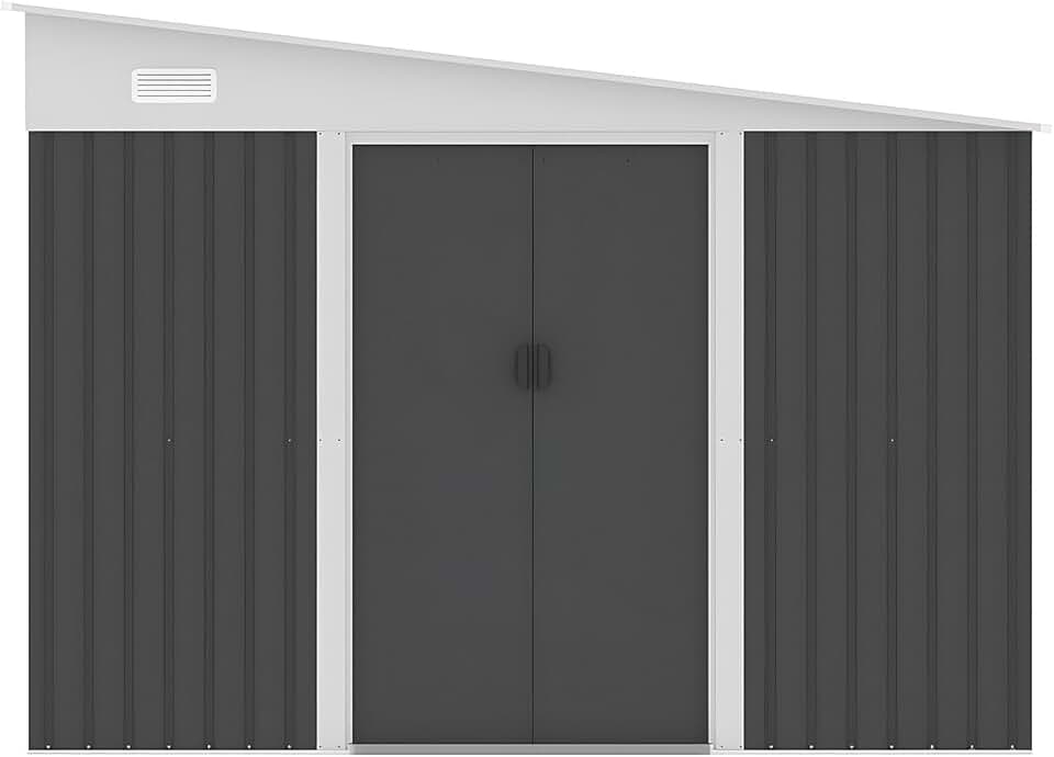bleujardin - Daxton abri de jardin métal 9,76 m² acier galvanisé anthracite