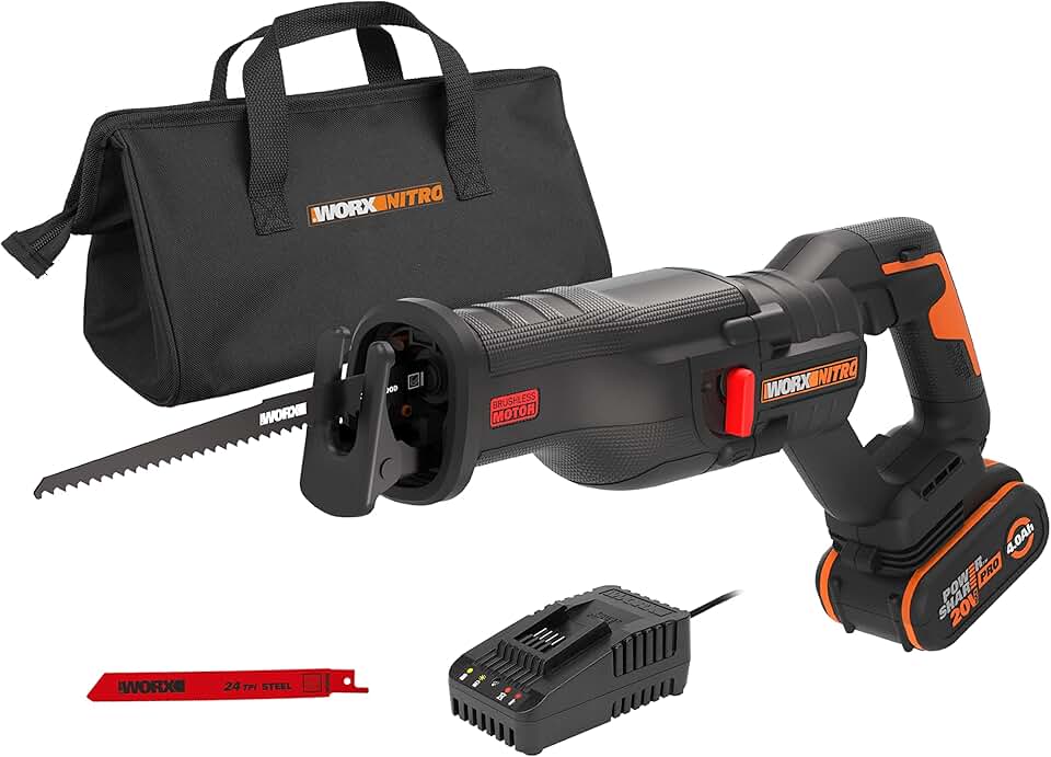 bleujardin - Scie sabre brushless, 29mm course, 20V, légère, WX516