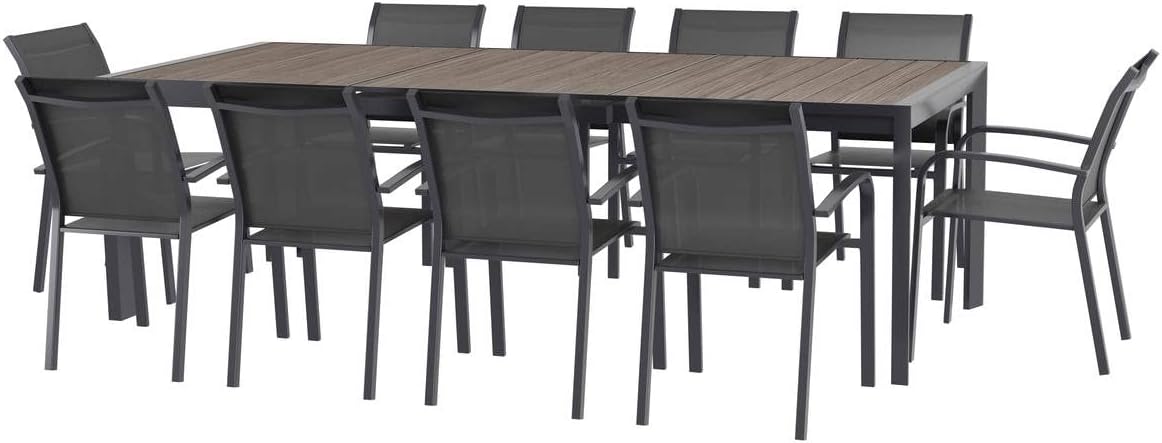 bleujardin - Evasion - 10 places - table aluminium extensible extérieur