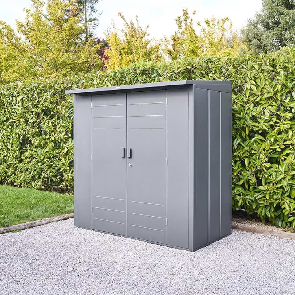 bleujardin - Abri de Jardin Forgia 2,2m² - acier graphite robuste