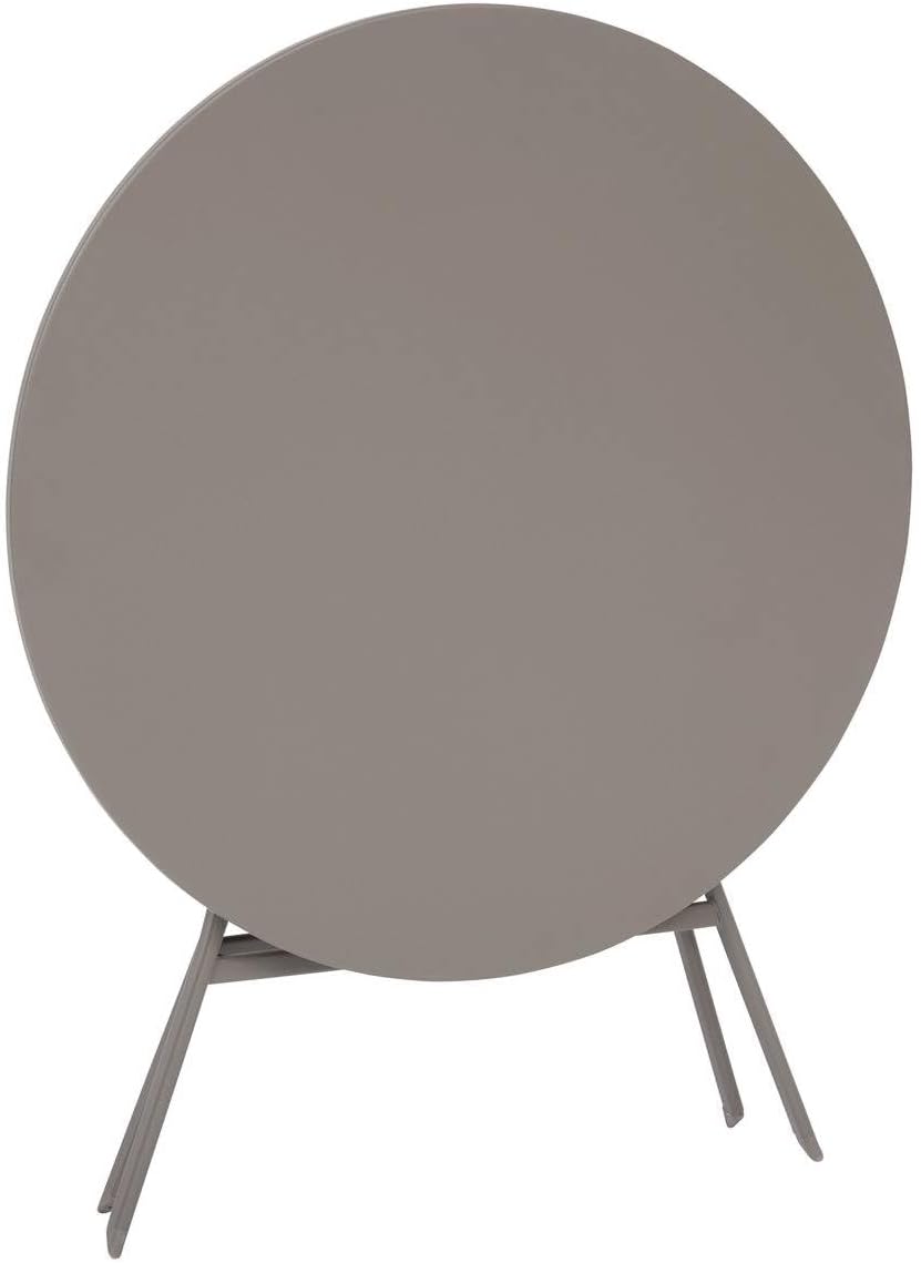 bleujardin - Greensboro - table pliante ronde acier antirouille 4 places