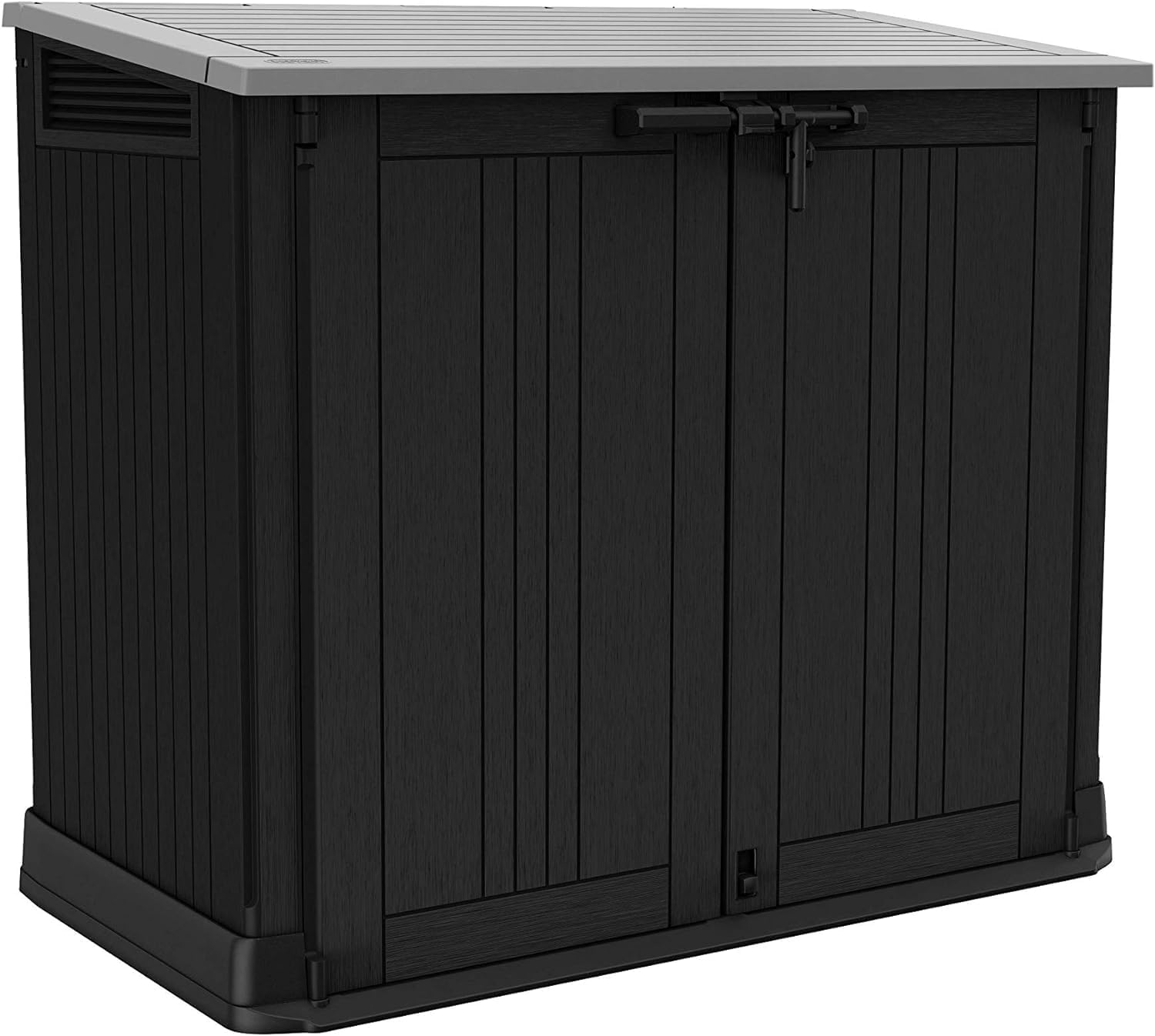 bleujardin - Abri horizontal SIO Nova - 880L - rangement poubelles noir