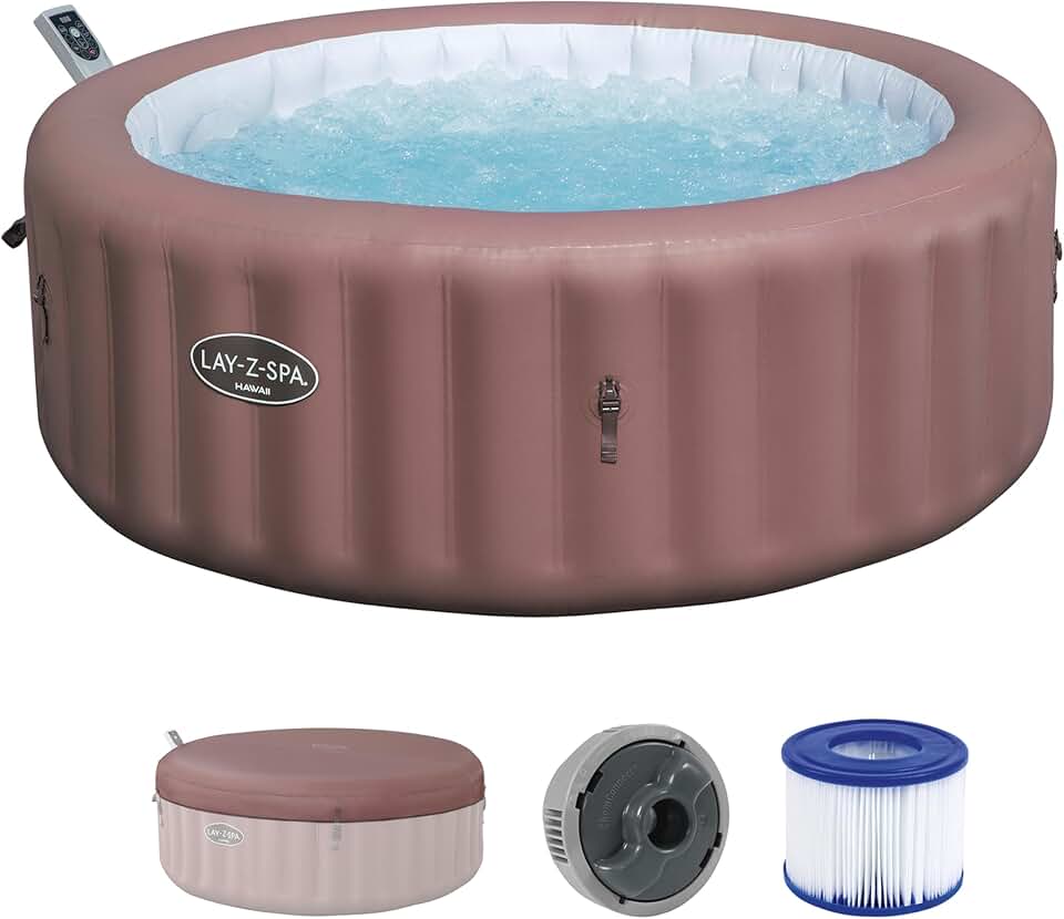 bleujardin Spa gonflable rond Hawaii Smart AirJet Energy Sense 4 - 6 places