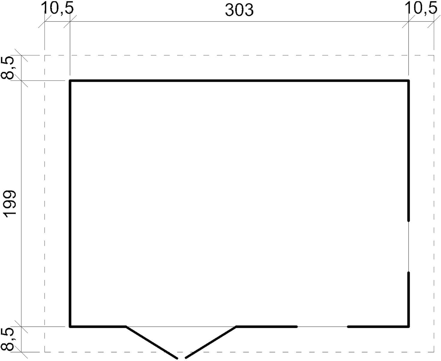 Abri de Jardin en Bois Exterieur avec Les PLANCHERS IMPRÉGNÉ- Cabane de Jardin en Pin/épicéa-H226x324x216 cm/6m2- Construction de Panneaux- Rangement pour vélos, Remise à Outils- bleujardin M334+M334G