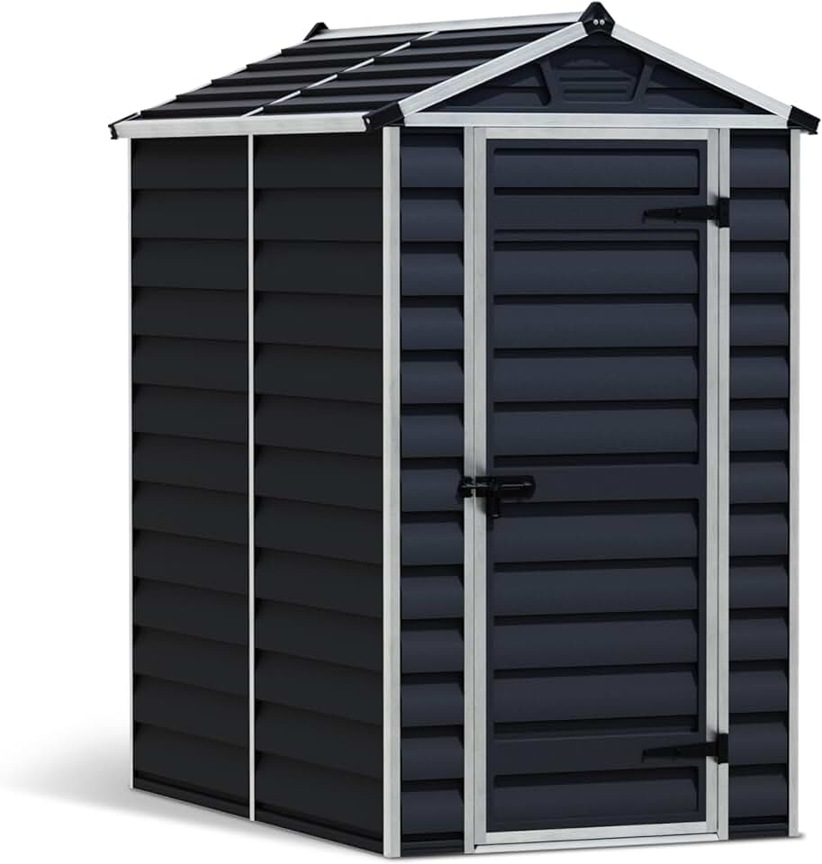 bleujardin by bleujardin - bleujardin - 121x177 cm - abri de jardin métal, polycarbonate anti-rouille, protection UV, gris minuit