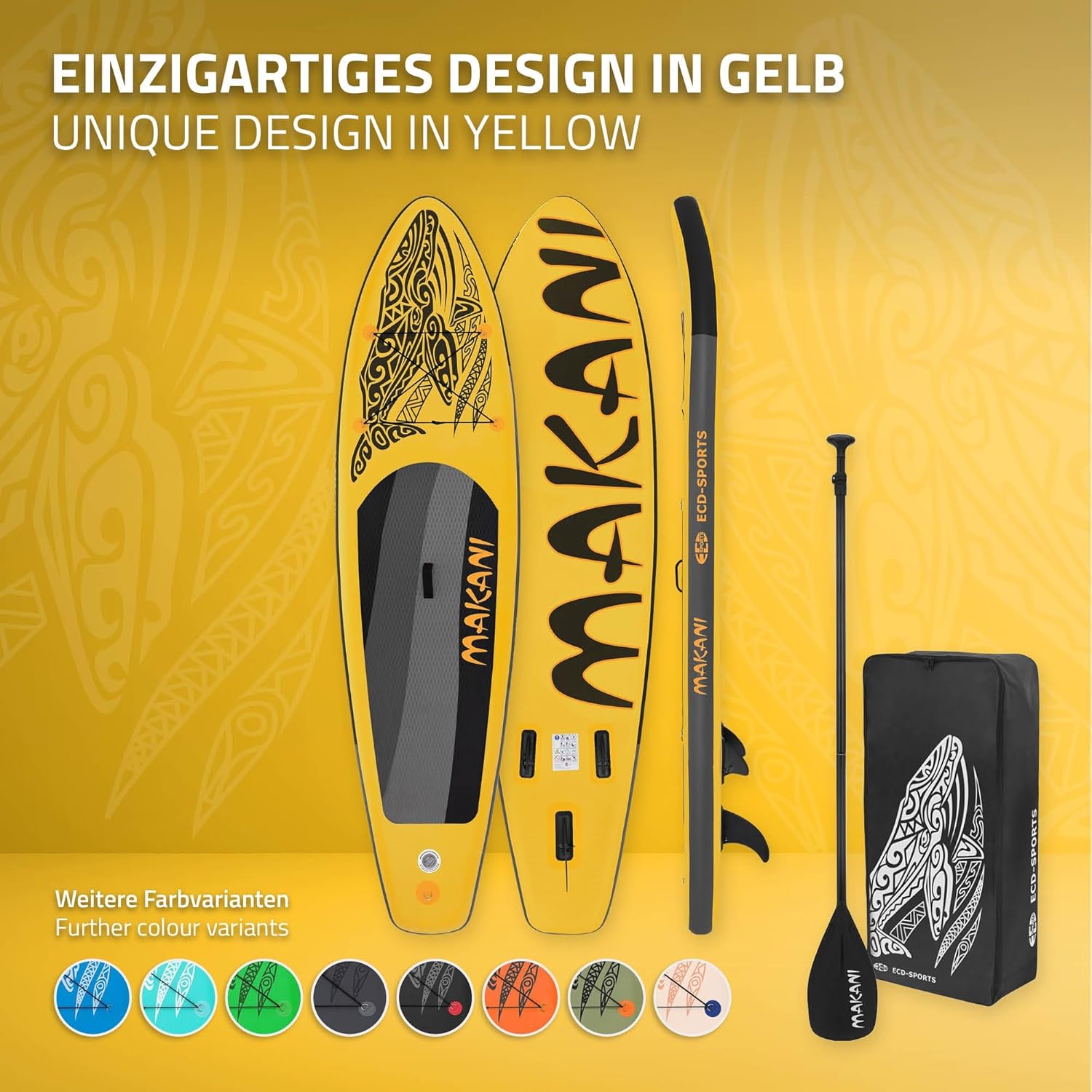 bleujardin - stand up paddle série gonflable - 305/308/320/380 cm - PVC, 120/150 kg, 10/15 cm épaisseur