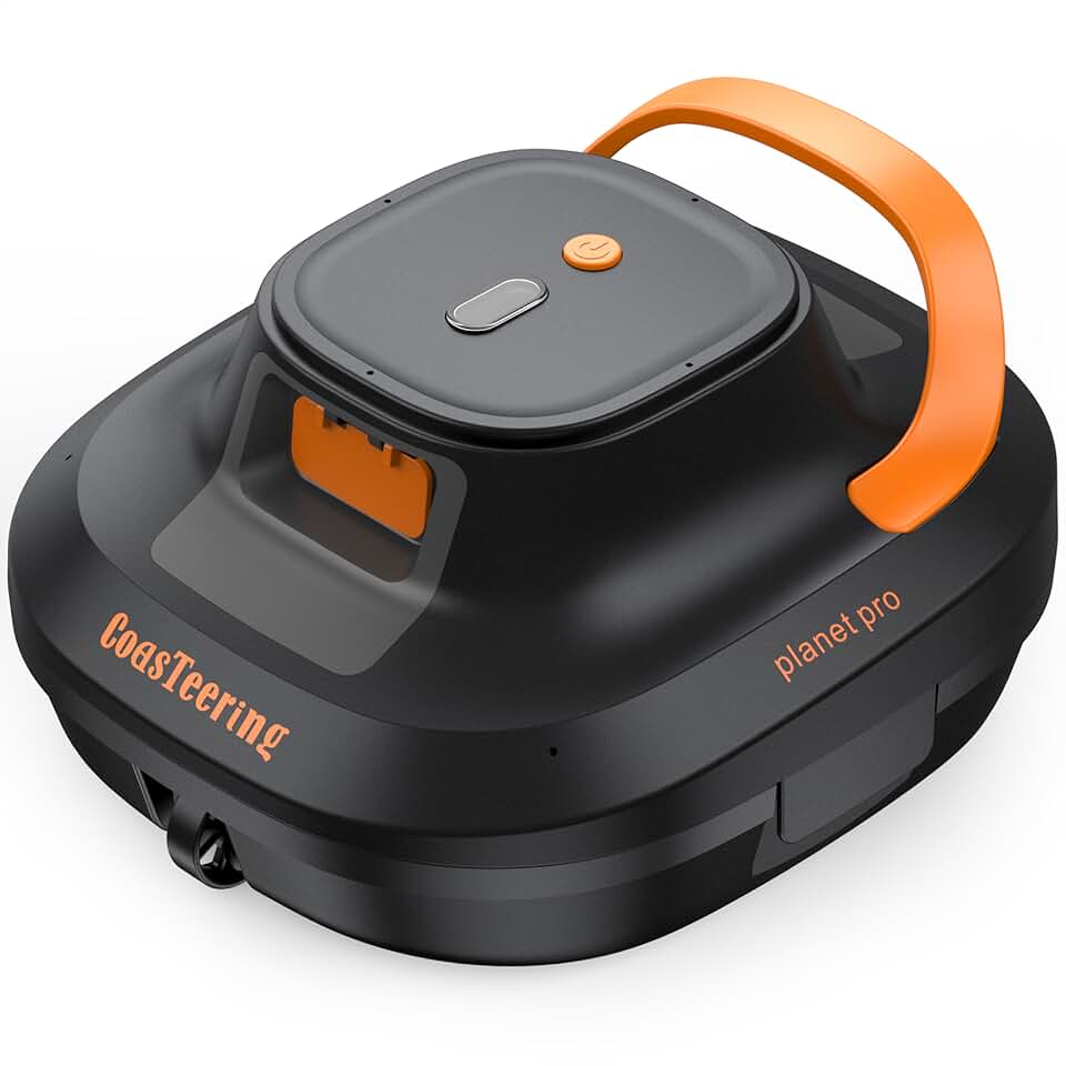 (Upgrade 2026) bleujardin Robot Piscine sans Fil, 200 Min Autonomie, 5200mAh, Aspiration 140 L/Min, Compatible Eau Salée & Douce, 2 Moteurs Brushless, Nettoyeur Automatique pour Piscines 120 m²