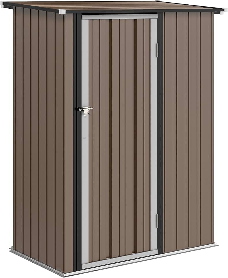 bleujardin - abri de jardin acier galvanisé 142x86x189cm - porte verrouillable 1m²