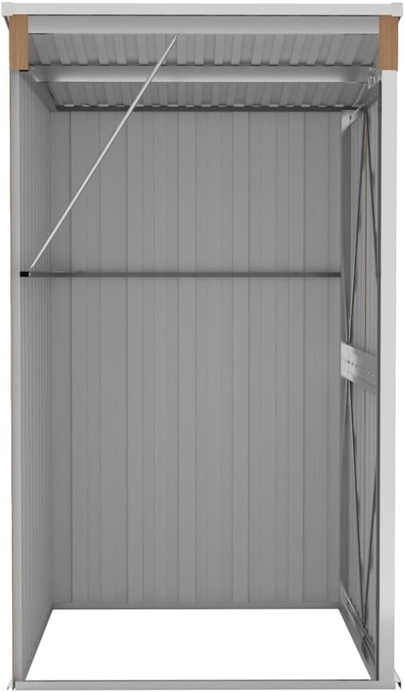 bleujardin Remise de Jardin Murale Marron 118x100x178 cm Acier galvanisé,Maison & Jardin, Pelouses & Jardins, Vie en extérieur, Structures extérieures, Cabanes & abris de Jardin, Brun (Poids 22.7KG)