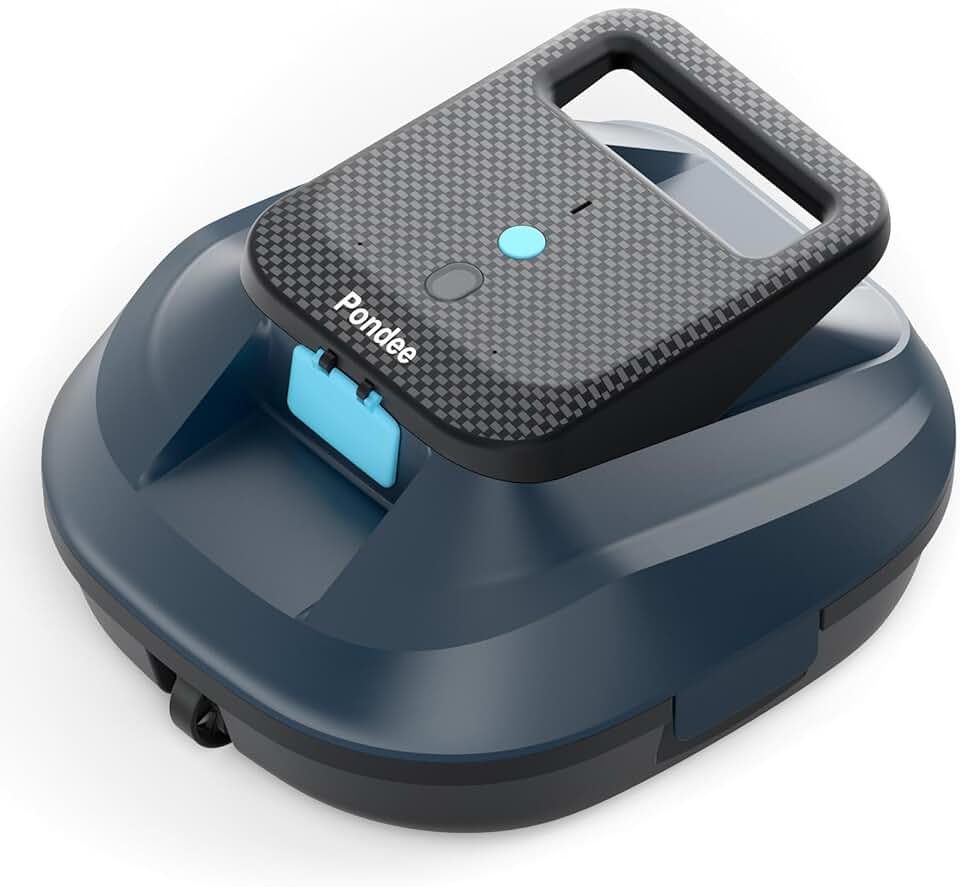 (2026 Nouveau) bleujardin X2 Robot Piscine sans Fil avec 200 Min Autonomie, Aspirateur Piscine Hors Sol Stationnement Automatique, Recharge Rapide 3.3 h, pour Piscines Hors-Sol et Enterrées jusqu'à 120 m²
