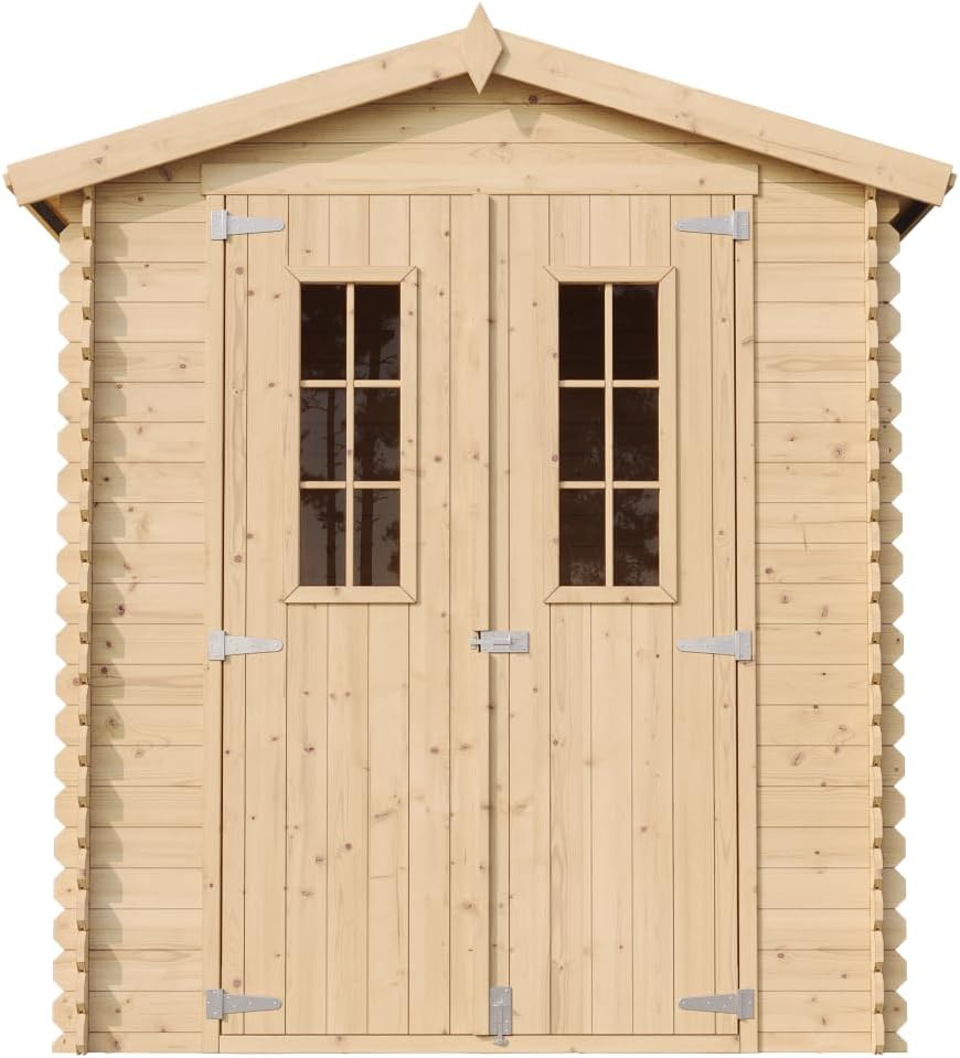 Abri de Jardin en Bois - Stockage extérieur I186xL196xH218 cm/ 2,82 m2 Petit abri à Outils, Local à vélos - bleujardin M320C