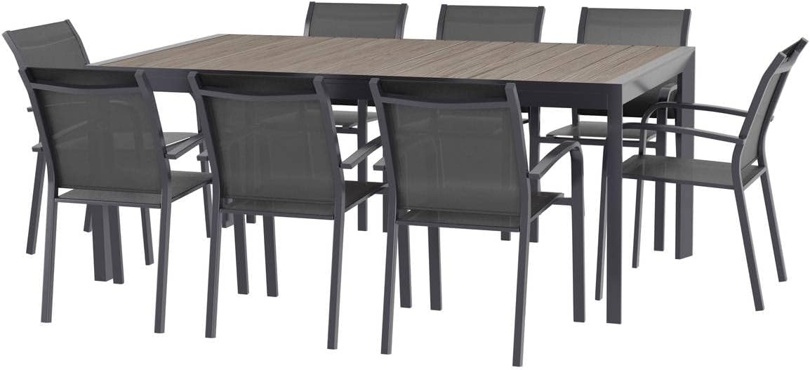 bleujardin - Evasion - 10 places - table aluminium extensible extérieur