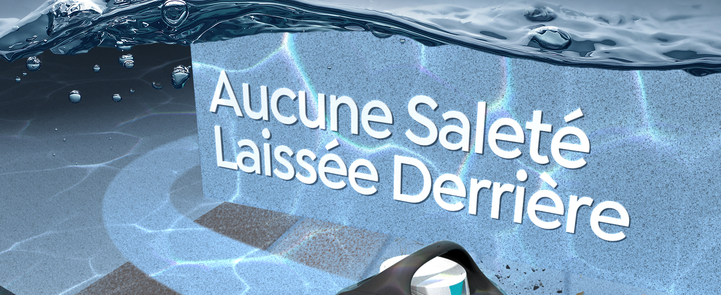Le texte indique « bleujardin Saleté Laisse Derrière » sur fond bleu aqueux.