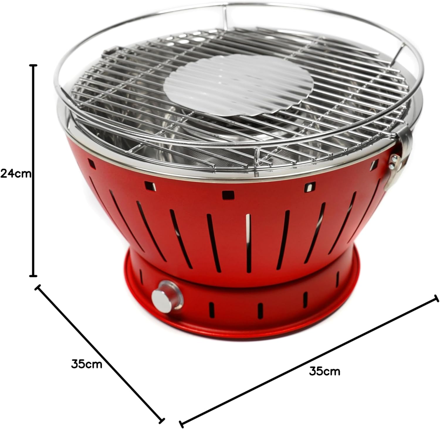 bleujardin - Barbecue portable 35cm - charbon - sans fumée