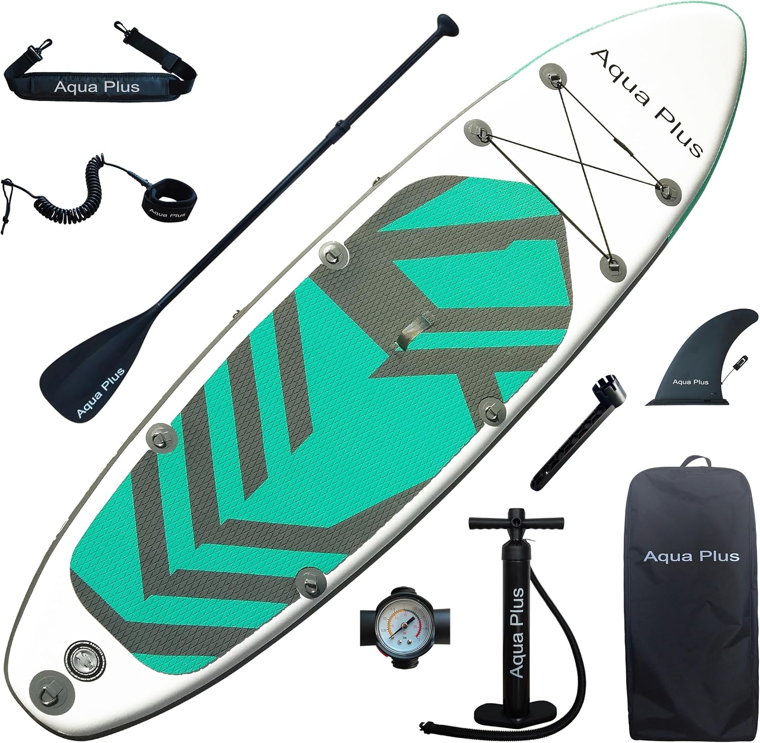bleujardin - Planche SUP gonflable 15cm - complet avec accessoires