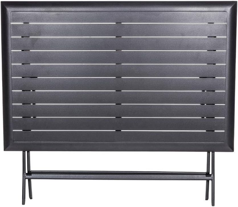 bleujardin - Azua - table pliante 4 places, alu époxy gris graphite