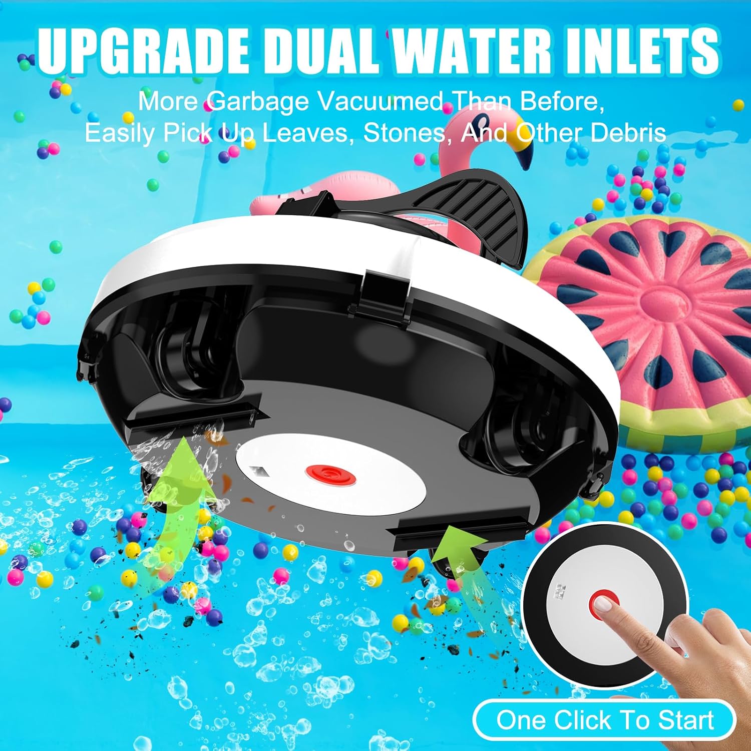 2026 Robot aspirateur de Piscine sans Fil pour Piscine Hors Sol 120 Minutes d'autonomie, Nettoyeur de Piscine Automatique pour Piscine creusée jusqu'à 1000 Pieds carrés Robot de Piscine autoparquant