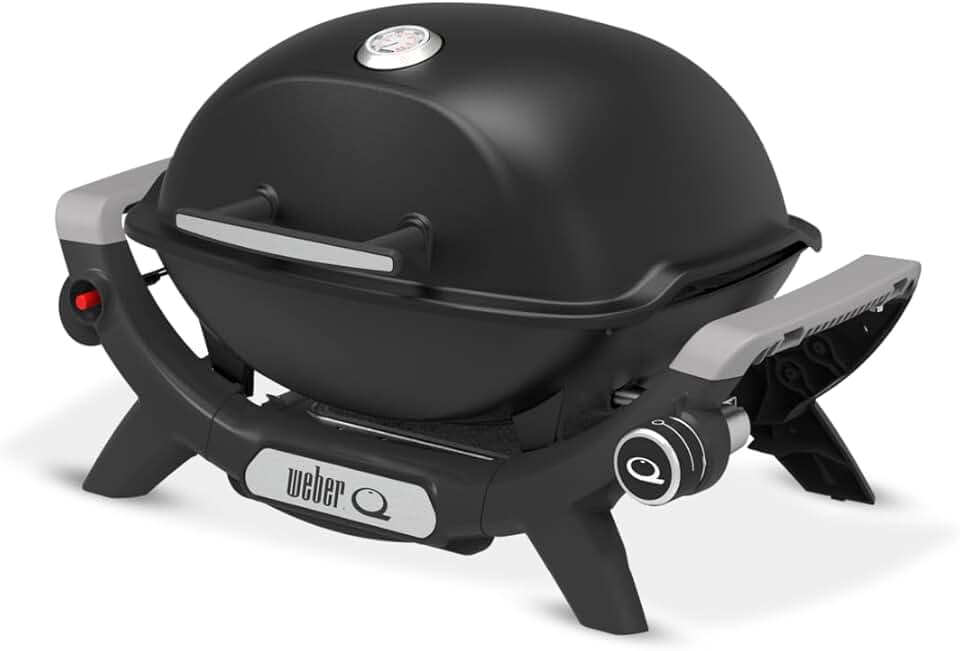 bleujardin - Q 1100N - compact et léger - grille fonte, allumage électronique, noir