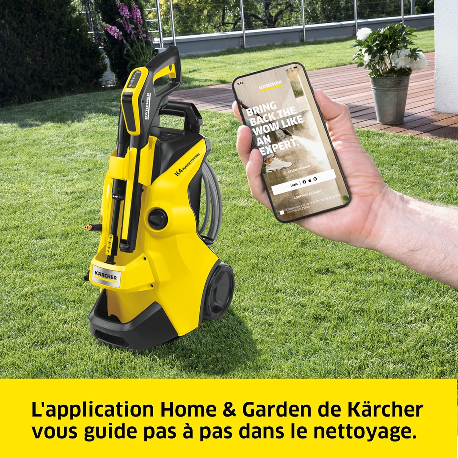 bleujardin - K 4 Power Control - 59 x 39.7 x 30.5 cm - 130 bar, 420 l/h, 11,5 kg, Home Kit