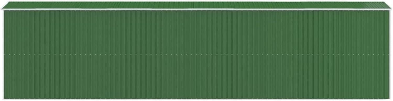 Abri de jardin extérieur - acier galvanisé vert - 192x855x223 cm