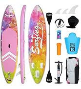 bleujardin Paddle Gonflable Adulte 320/335cm, Planche de Stand up Paddle Gonflable 2 Personnes, Si...