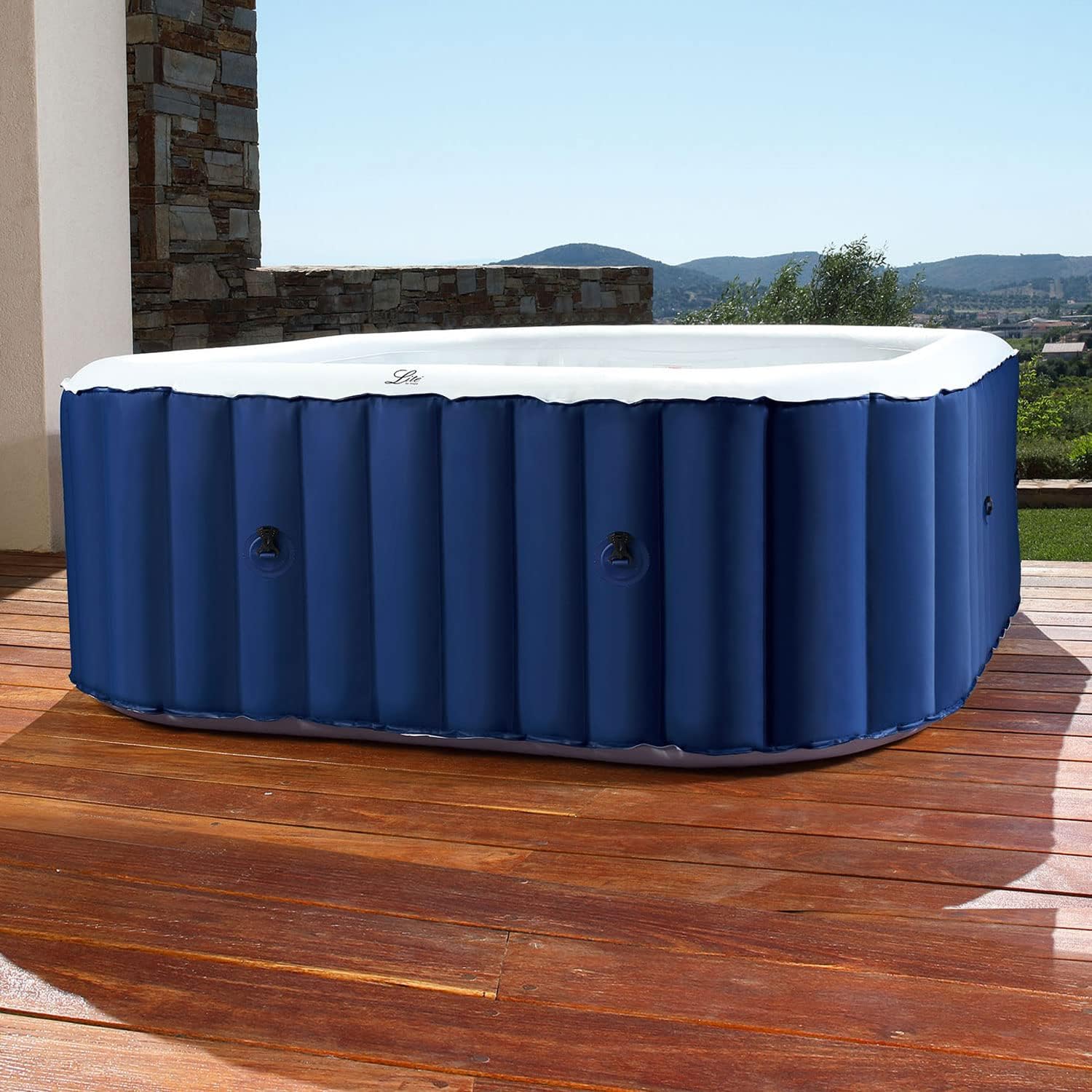 bleujardin - Spa gonflable Alpine 4 places - carré - confort et relaxation