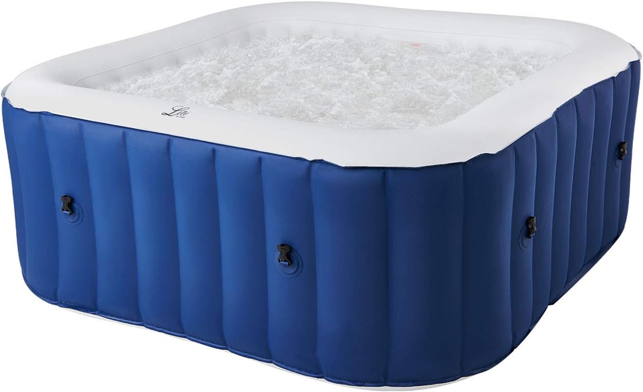 bleujardin - Spa gonflable Alpine 4 places - carré - confort et relaxation