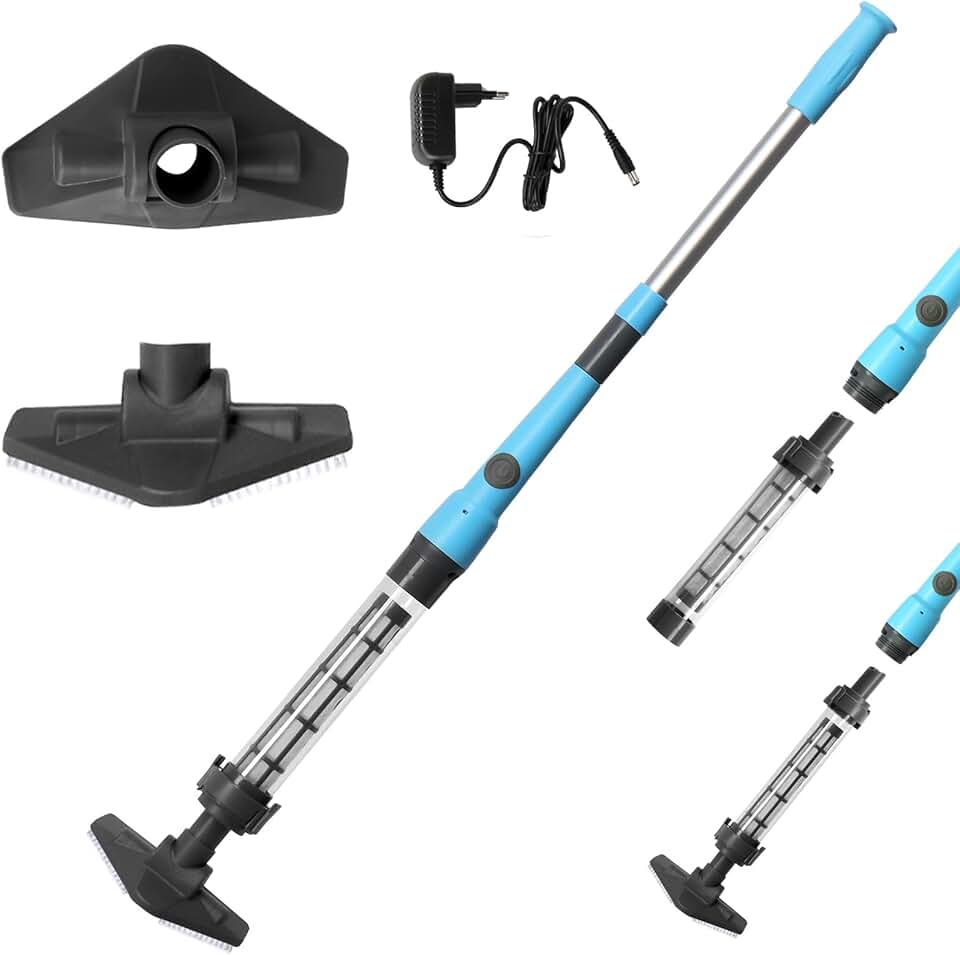 bleujardin - Aspirateur piscine sans fil, 4000mAh, 60min, 220x17,2x9,6cm