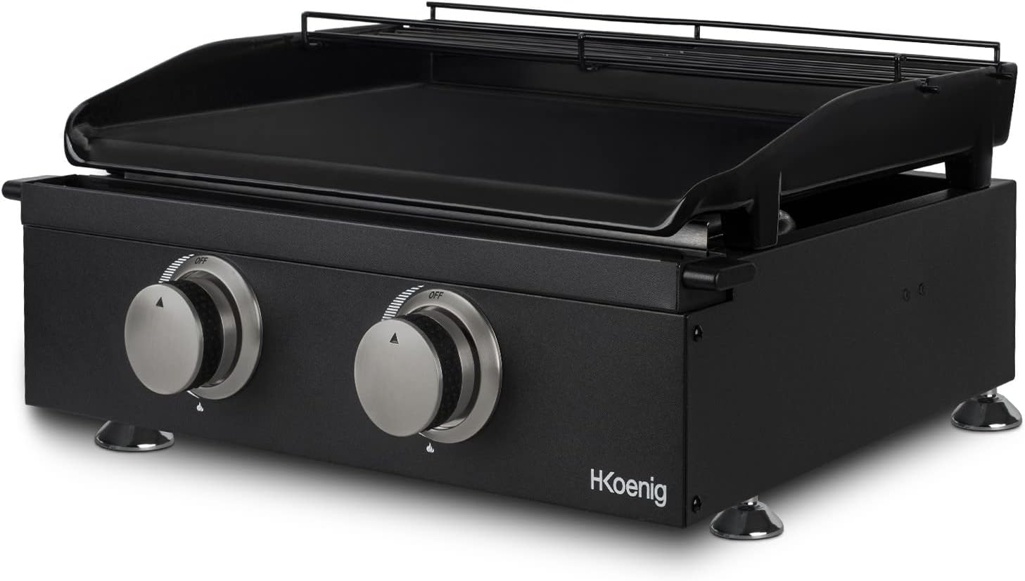 bleujardin - plancha gaz 2 brûleurs - acier inox, fonte, jusqu'à 350°C - PLX1022