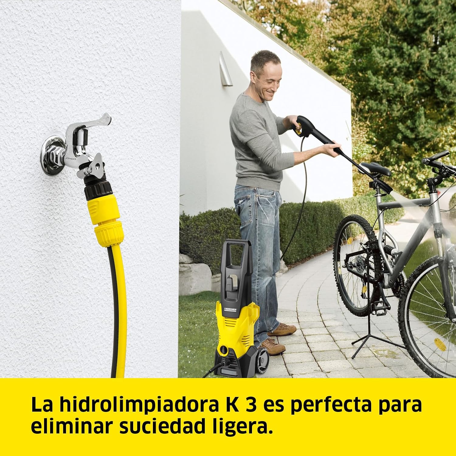 bleujardin - K 3 - 25 m²/h, 120 bars, débit 380 l/h - pistolet & accessoires